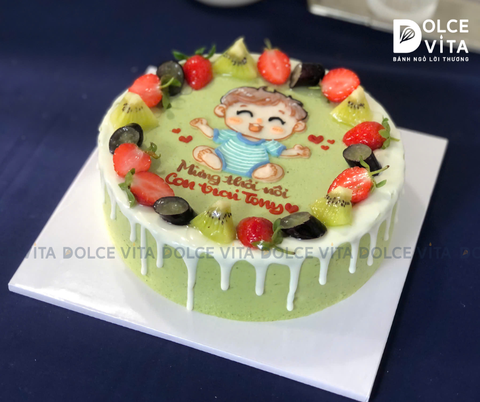 615 (60) Matcha Yogurt vẽ hình bé trai