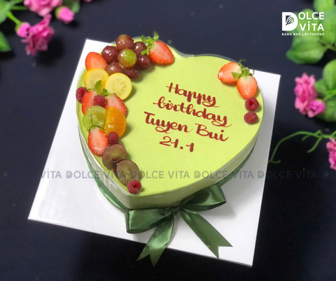 [1137] Bánh trà xanh Matcha Yogurt – Hình trái tim ngọt ngào cho ngày đặc biệt