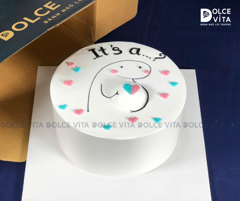 [1718] Bánh kem tiết lộ giới tính (Gender Reveal Cake) - Bất ngờ và hạnh phúc
