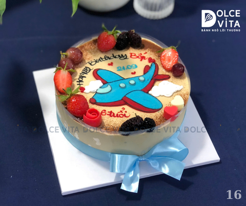 558 (40) Tiramisu vẽ hình máy bay