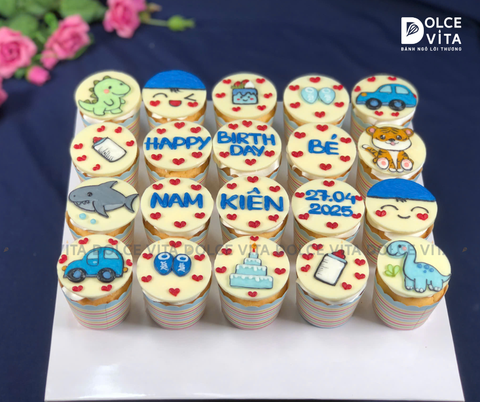 [1495] (50) Bánh cupcake nhiều chủ đề cho tiệc sinh nhật - thôi nôi Bé trai