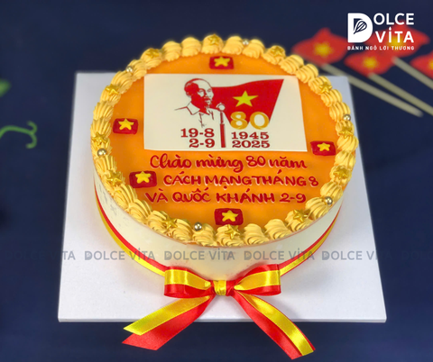 [1874] (60) Bánh mousse chanh dây in hình Bác Hồ cho các dịp Lễ lớn của Đất Nước