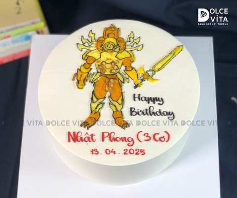 [1255] (85) Bánh Kem Vẽ Robot Titan Clockman – Món Quà Độc Đáo Cho Fan Của Titan Clockman