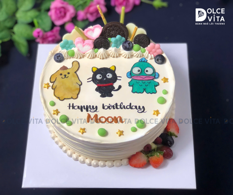 1125 (100) Bánh vẽ các nhân vật trong hoạt hình Sanrio