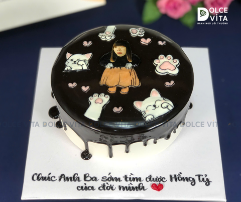 [1784] (100) Bánh kem in hình Hồng Tỷ để troll sinh nhật bạn bè, đồng nghiệp