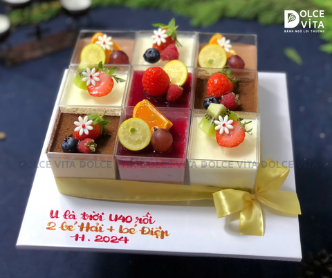 997 Set bánh ly nhiều vị trang trí trái cây