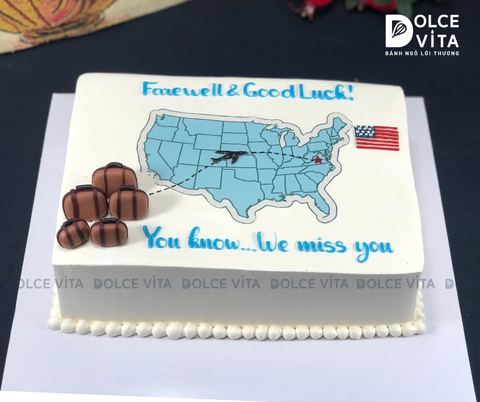 [2919] (170) Bánh Kem In hình Bản đồ để Tiễn Bạn, Đồng Nghiệp, Người Thân..