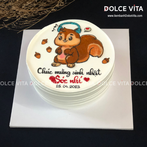 [1703] (60) Bánh vẽ chú Sóc con (Squirrel)