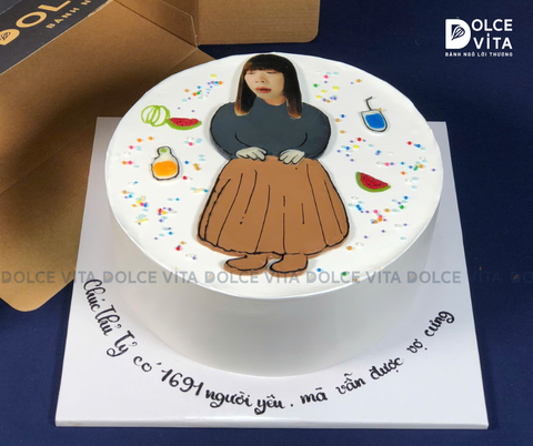 [1762] (80) Bánh kem in hình Hồng Tỷ để troll sinh nhật bạn bè, đồng nghiệp