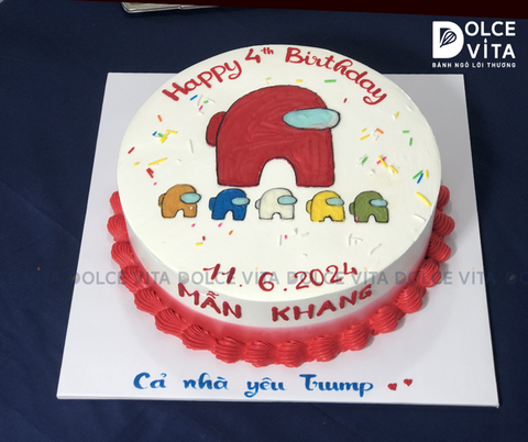 473 (90) Bánh chủ đề phi hành gia Among Us