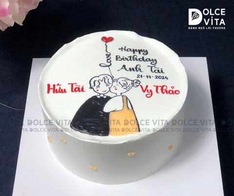 1004 (80) Bánh vẽ đôi tinh nhân