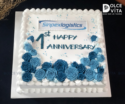 347 Bánh hình vuông in logo kỷ niệm ngày thành lập