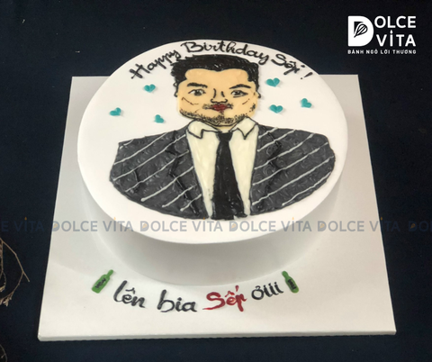 796 (80) Bánh kem vẽ sếp nam