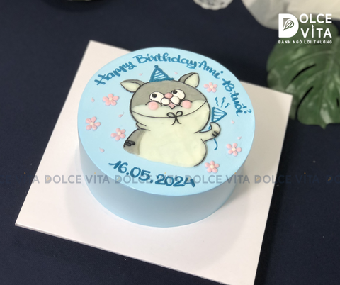 [063] (60) Bánh kem lầy lội vẽ chú Mèo Ami