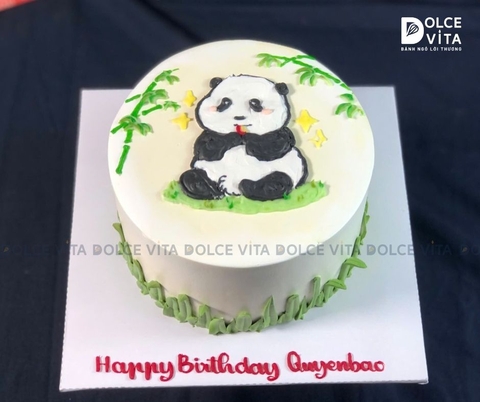 1264 (60) Bánh Kem Gấu Trúc Dễ Thương – Panda Birthday Cake
