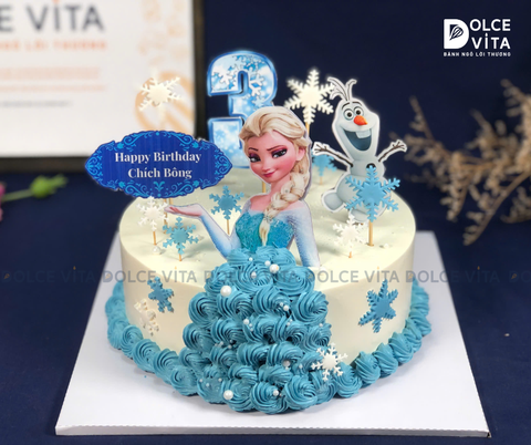 [1279] (80)  Bánh in hình - trang trí chủ đề Elsa (Frozen)