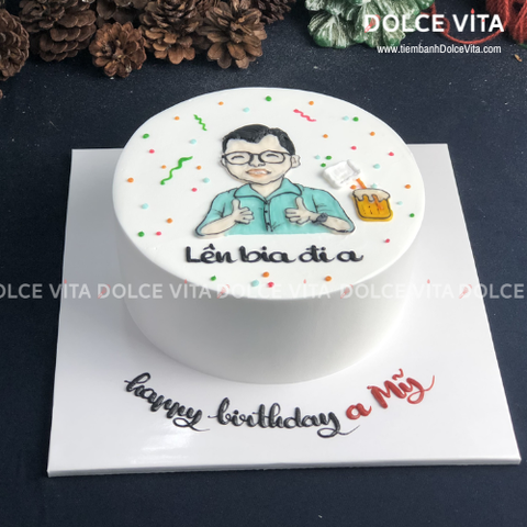 025 (60) Vẽ Chibi Đồng nghiệp Nam, ly bia