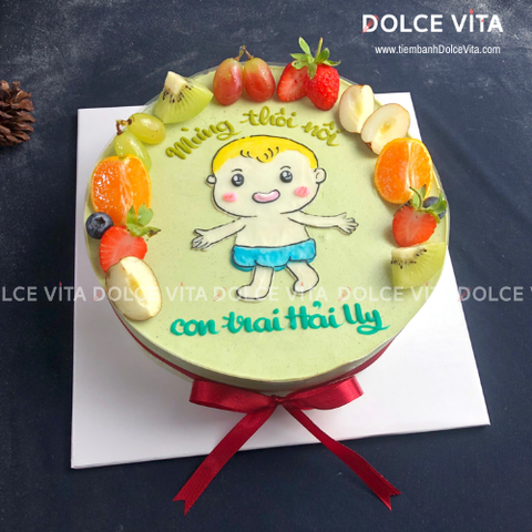 015 (60) Matcha Yogurt thôi nôi bé trai