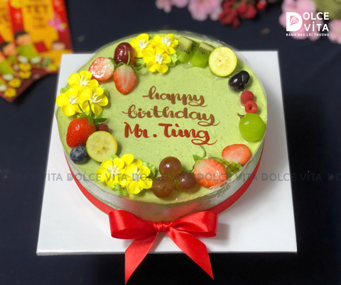 013 Matcha Yogurt trang trí hoa mai