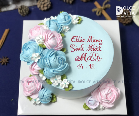 [0164] (M80) Bánh trang trí hoa tặng cho Phụ nữ và Dịp vui