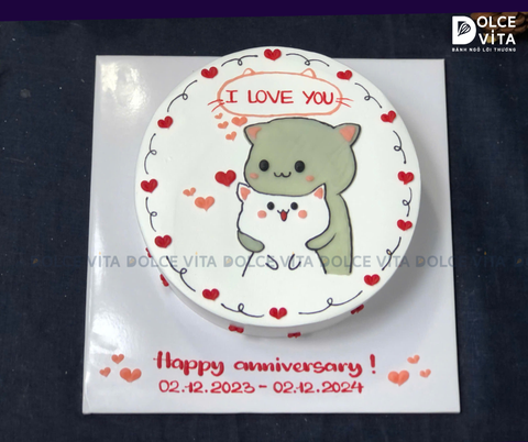 [965] Bánh Kem Mèo Đôi Xinh Cute (40)
