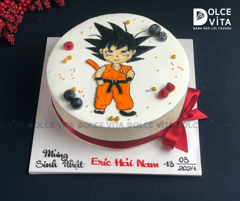 [053] (80) Bánh kem vẽ nhân vật Songoku (Bảy viên ngọc rồng)