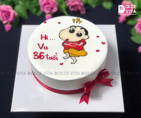 [327] (60) Bánh kem vẽ cậu bé bút chì Shin