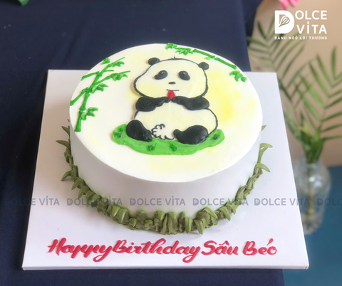 [1264] (60) Bánh Kem Gấu Trúc Dễ Thương – Panda Birthday Cake