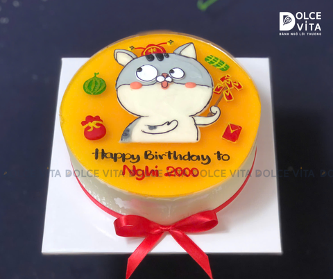 1042 (60) Passion Fruit Mousse vẽ hài hước mèo Ami