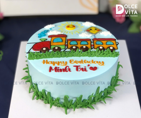 [269] (80) Bánh kem vẽ xe lửa/ tàu hỏa/ tàu lửa cho bé trai