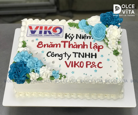 351 Bánh hình chữ nhật vẽ logo kỷ niệm thành lập công ty