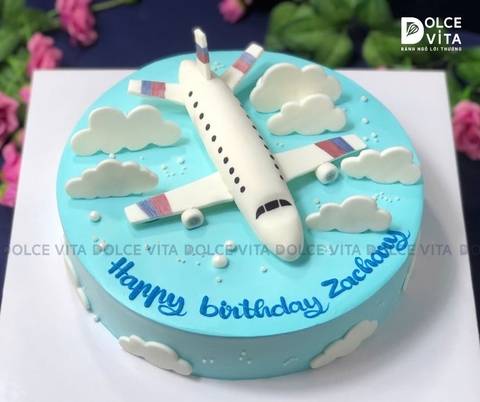 [1443] (300) Bánh tạo hình máy bay tặng sinh nhật bé