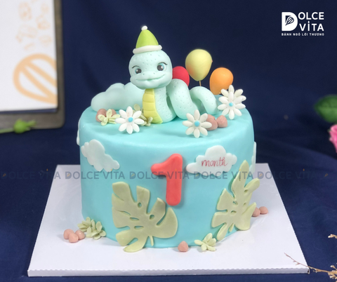 [1563] (300) Bánh Kem Tạo Hình Chú Rắn Cho Sinh nhật, Thôi nôi, Đầy tháng tuổi Rắn