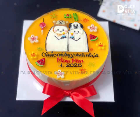 [1838] (60) Bánh mousse chanh dây cho sinh nhật chung