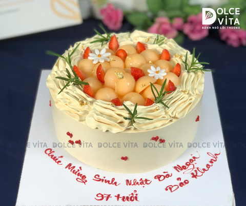 [1927] (40) Bánh kem trang trí dưa lưới tươi mát cho nhiều dịp