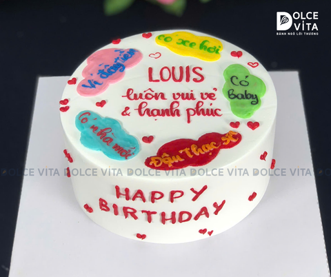 [1614] (20) Bánh kem đơn giản, đa sắc màu