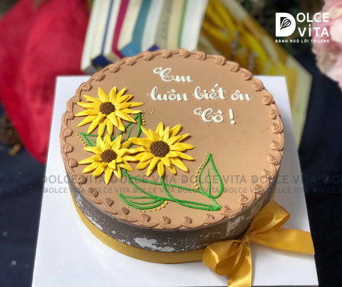 984 (35) Bánh kem hoa hướng dương chúc mừng ngày Nhà giáo