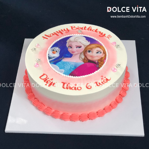 [1319] (50) Bánh in hình Elsa, Anna - dành cho Fan của Frozen