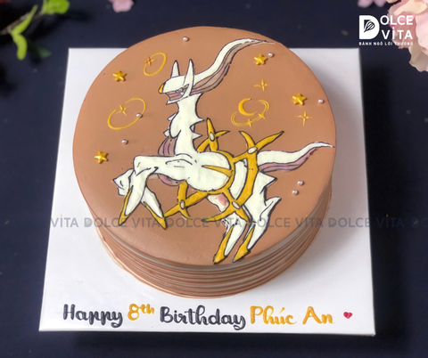 [1040] (90) Bánh kem vẽ Pokemon Arceus theo sở thích của bé