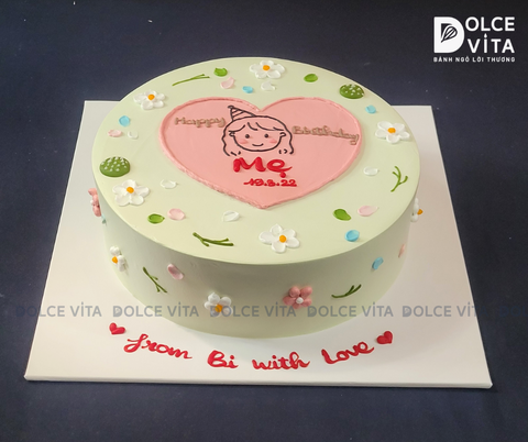 [1928] (60) Bánh Kem Vẽ Chibi Nữ – Nhẹ Nhàng & Tinh Tế