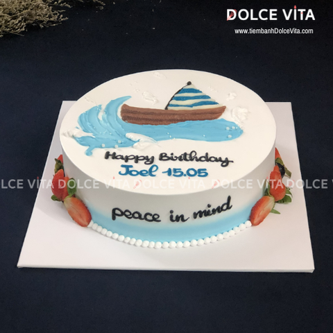 [1178] (70) Bánh Kem Thuyền Buồm Ý Nghĩa – Thuận Buồm Xuôi Gió