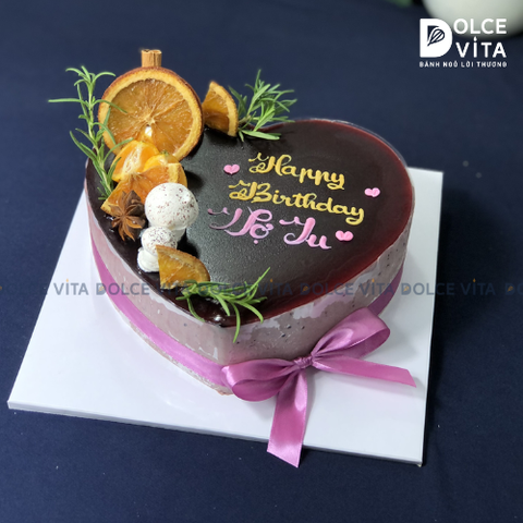 014 - Mulberry Yogurt (Mousse dâu tằm sữa chua) trái tim