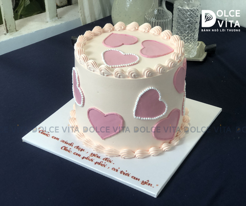 520 (60) Bánh cao vẽ hình trái tim