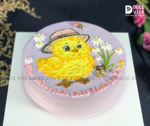 [1497] (70) Bánh vẽ chú gà con cho sinh nhật tuổi Dậu