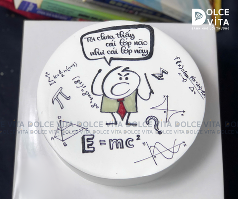 984 (6) Bánh vẽ ký hiệu toán học - vật lý, câu nói bất hủ của thầy cô