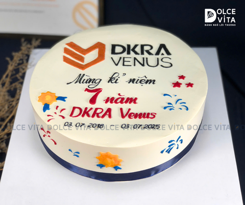 [0998] (80) Bánh kem vẽ logo kỷ niệm ngày sinh nhật/ thành lập công ty