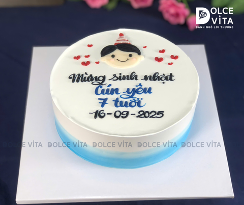 [1948] Bánh vẽ chibi khuôn mặt bé trai cho sinh nhật