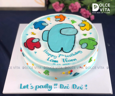 [1943] (90) Bánh chủ đề phi hành gia Among Us