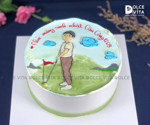 [1434] Bánh sinh nhật tặng cho người chơi Golf/ Gôn (90)