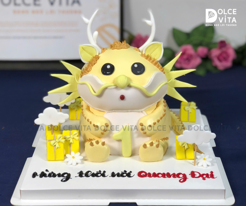 [1805] (220-250) Bánh kem tạo hình chú rồng – Quà tặng thôi nôi, sinh nhật bé